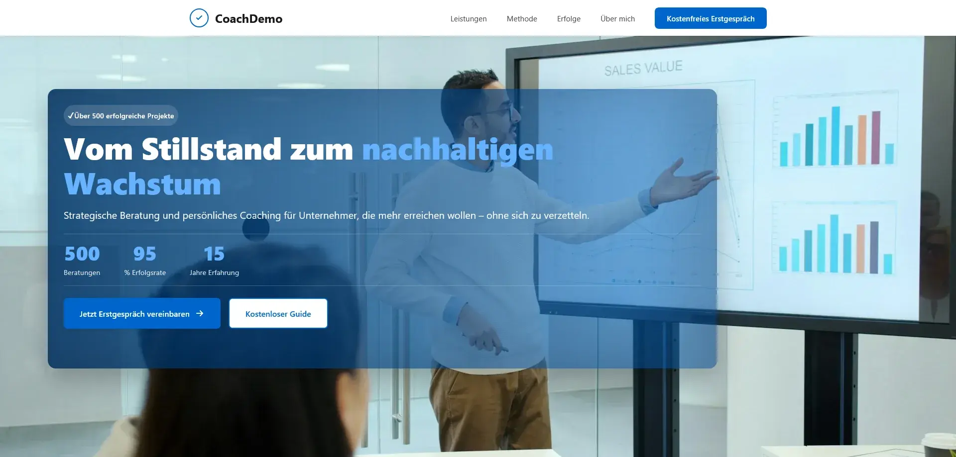 Webdesign Beispiel 3 als Desktop-Ansicht